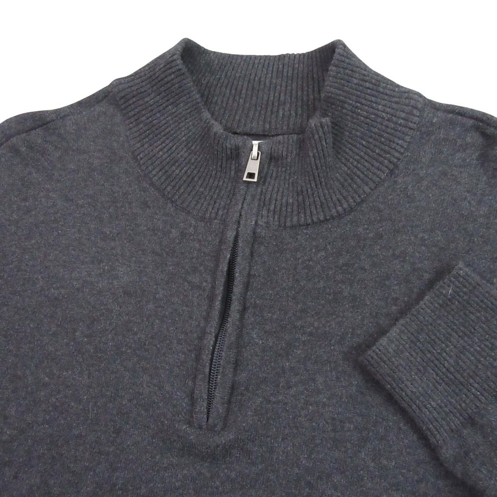 Hawker Rye Mens Premium Sweater M Dark Gray Heather Quarter Zip Mock Neck